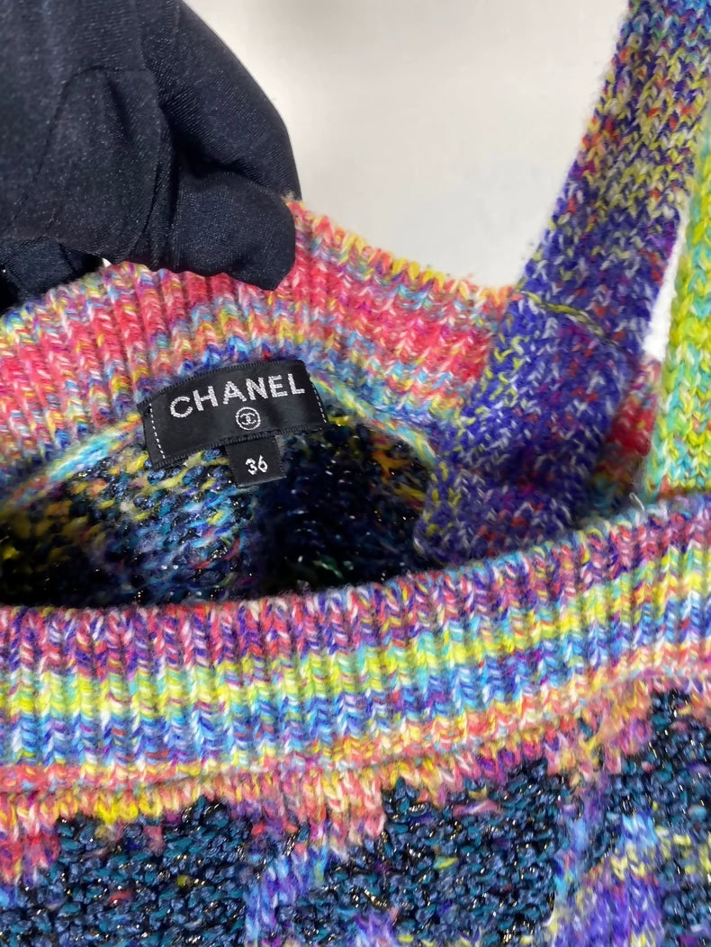 Chanel 20A Colorful Cashmere Knit Camisole