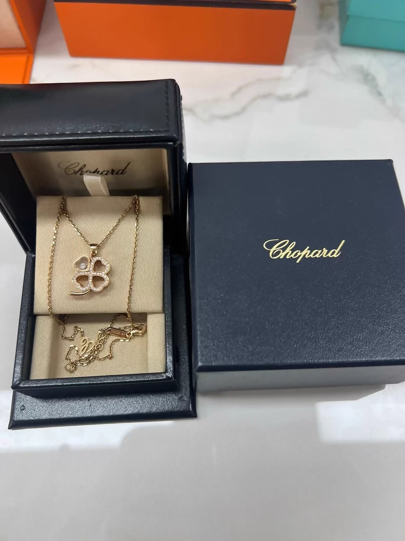 Chopard Diamonds rose gold four-leaf clover necklace