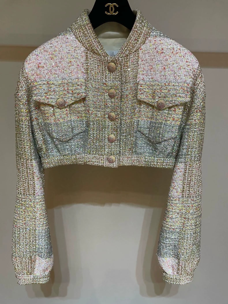 Chanel 24C gold tweed jacket