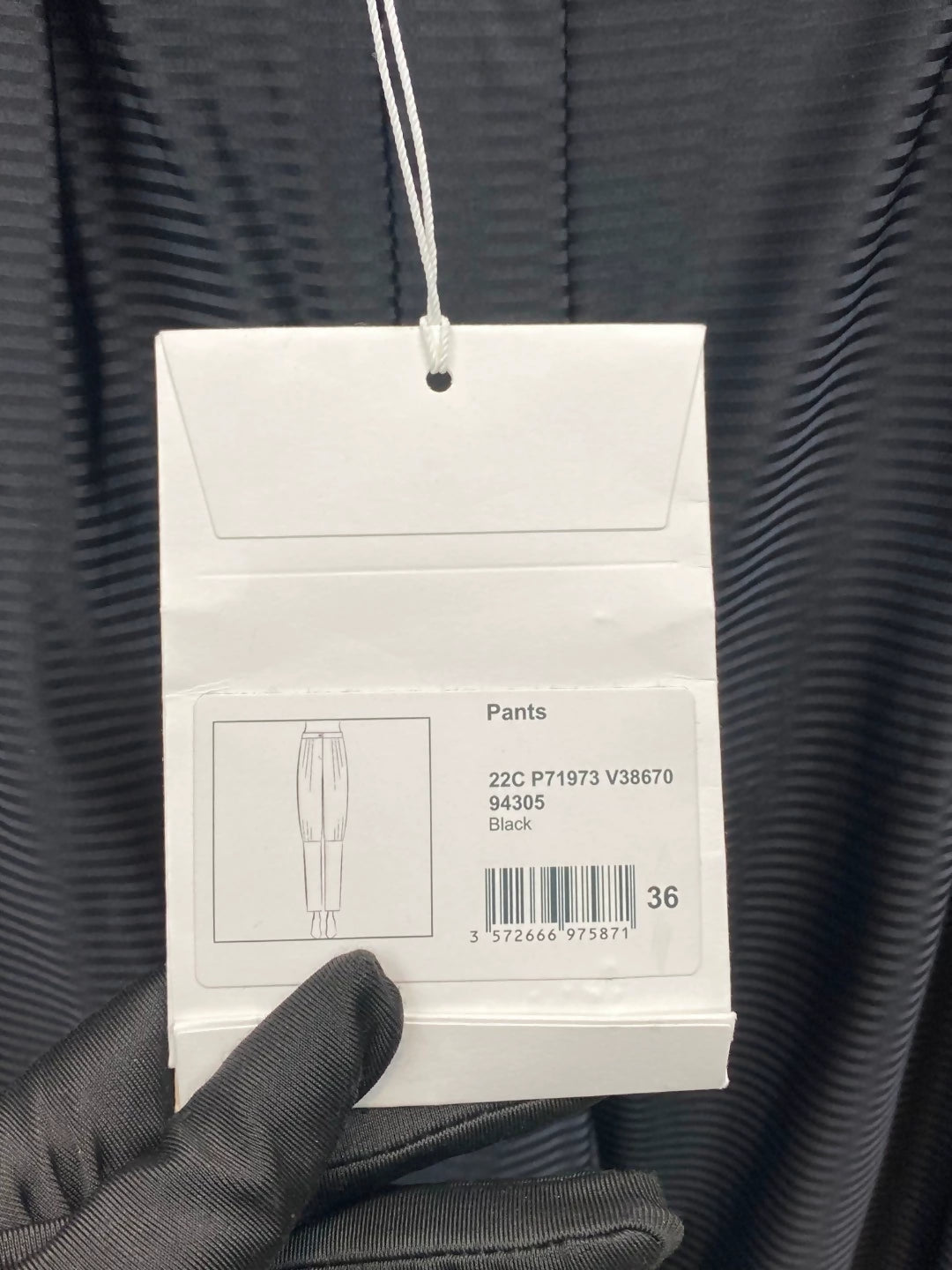 Chanel 22C black silk casual pants