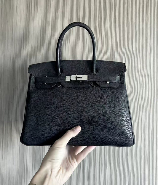 Hermès Birkin 30 Black Togo Leather Palladium Hardware