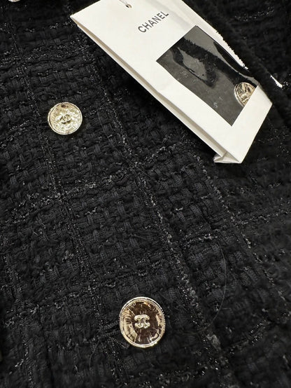 Chanel 25B  black hooded jacket