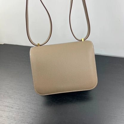 Hermès Constance 19 gray epsom leather gold hardware