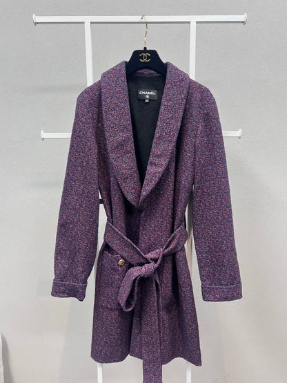 Chanel purple tweed jacket