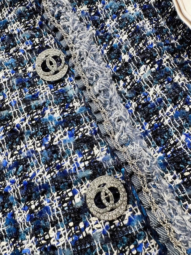 Chanel 20P blue tweed jacket