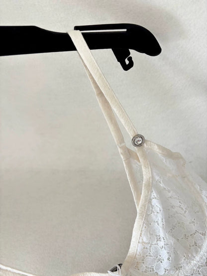 Chanel 21K white lace top