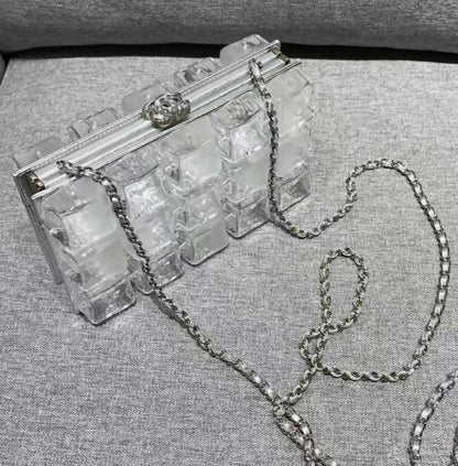 Chanel ice cube clutch bag