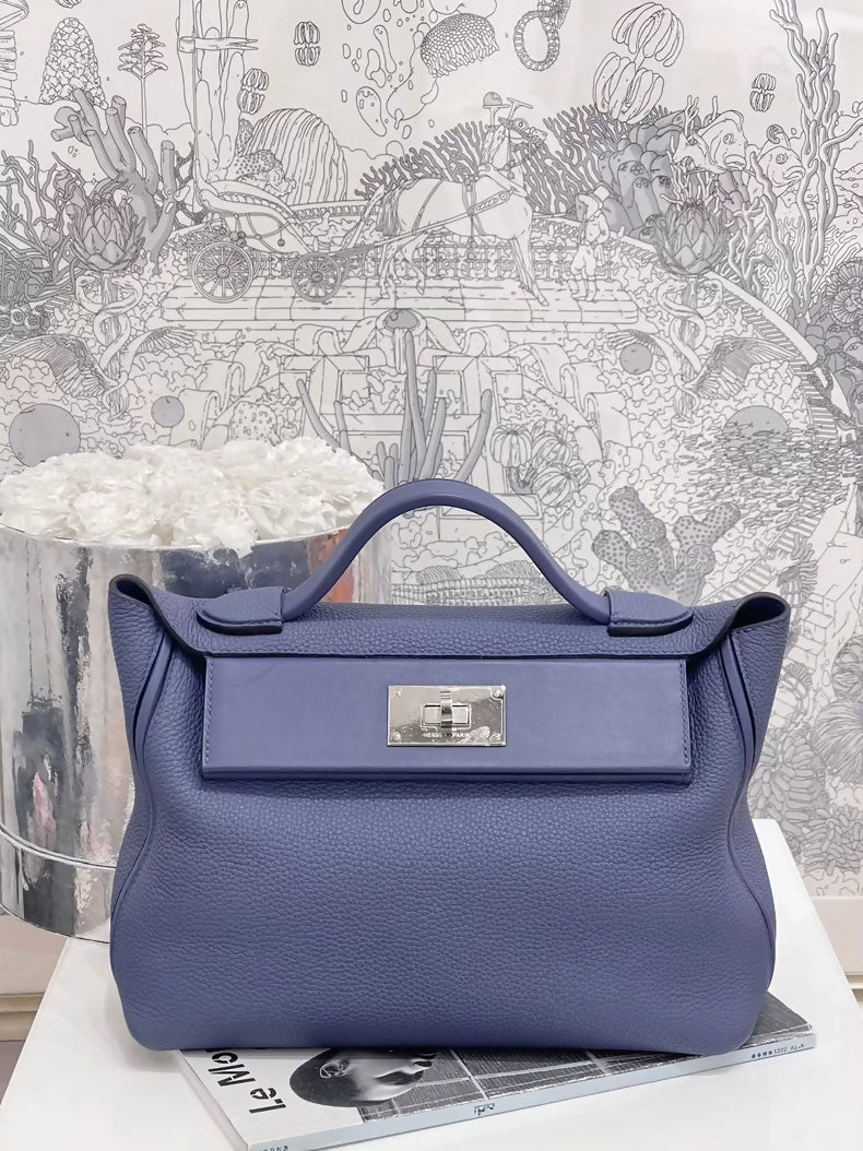 Hermès 24/24 29 light blue 7E Togo leather palladium hardware