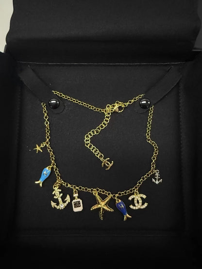Chanel 25C Ocean Fish and Starfish Necklace