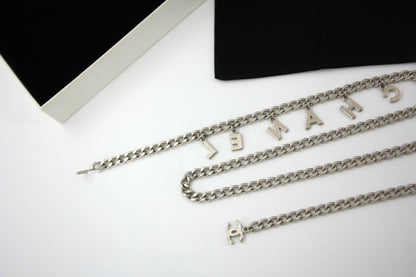 Chanel Vintage 05V Metal Silver Chain Waist Chain L98