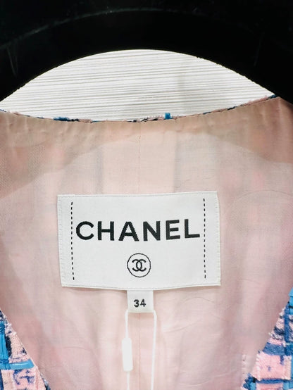 Chanel purple tweed jacket