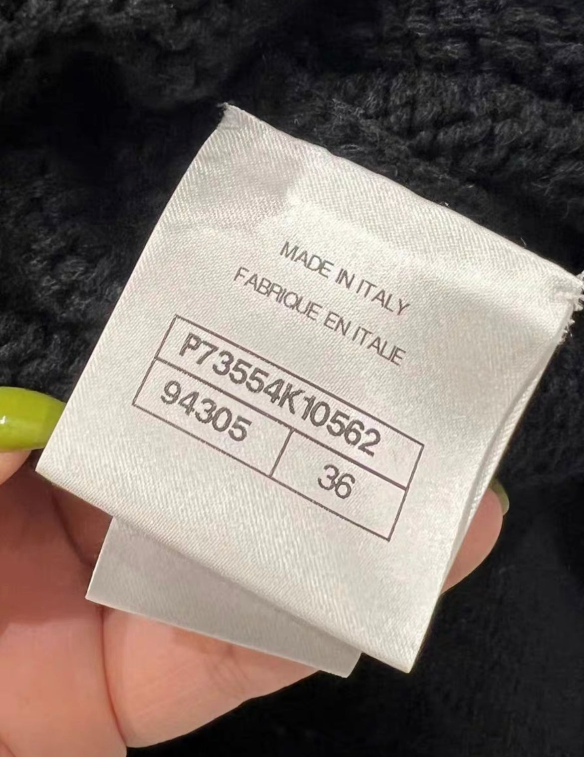 Chanel 22B multi-element cashmere cardigan, black with light gold