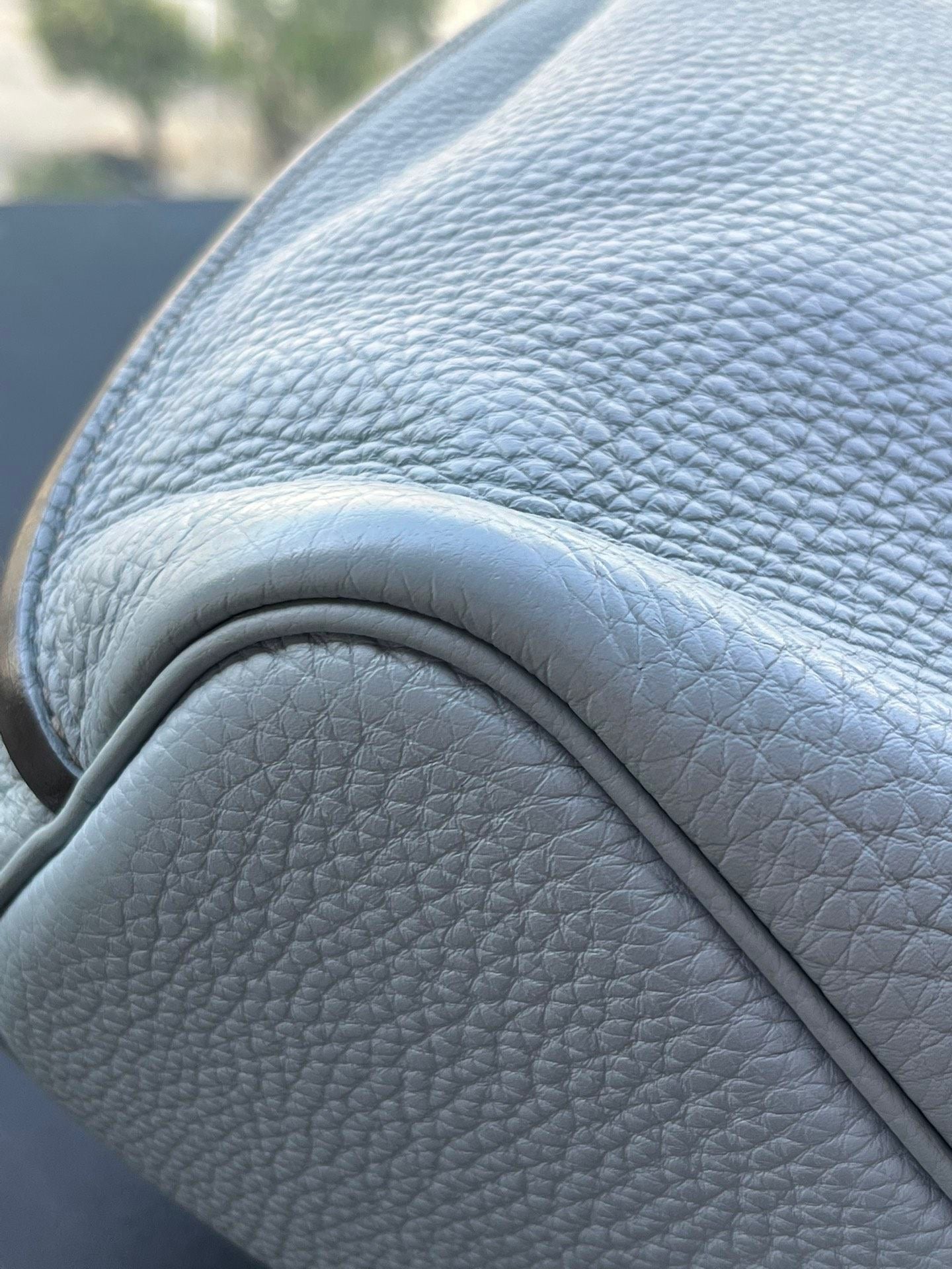 Hermès so Kelly 22 Bleu Lin togo leather palladium hardware