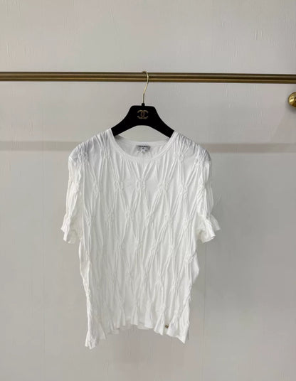 Chanel 21A Pleated White Top