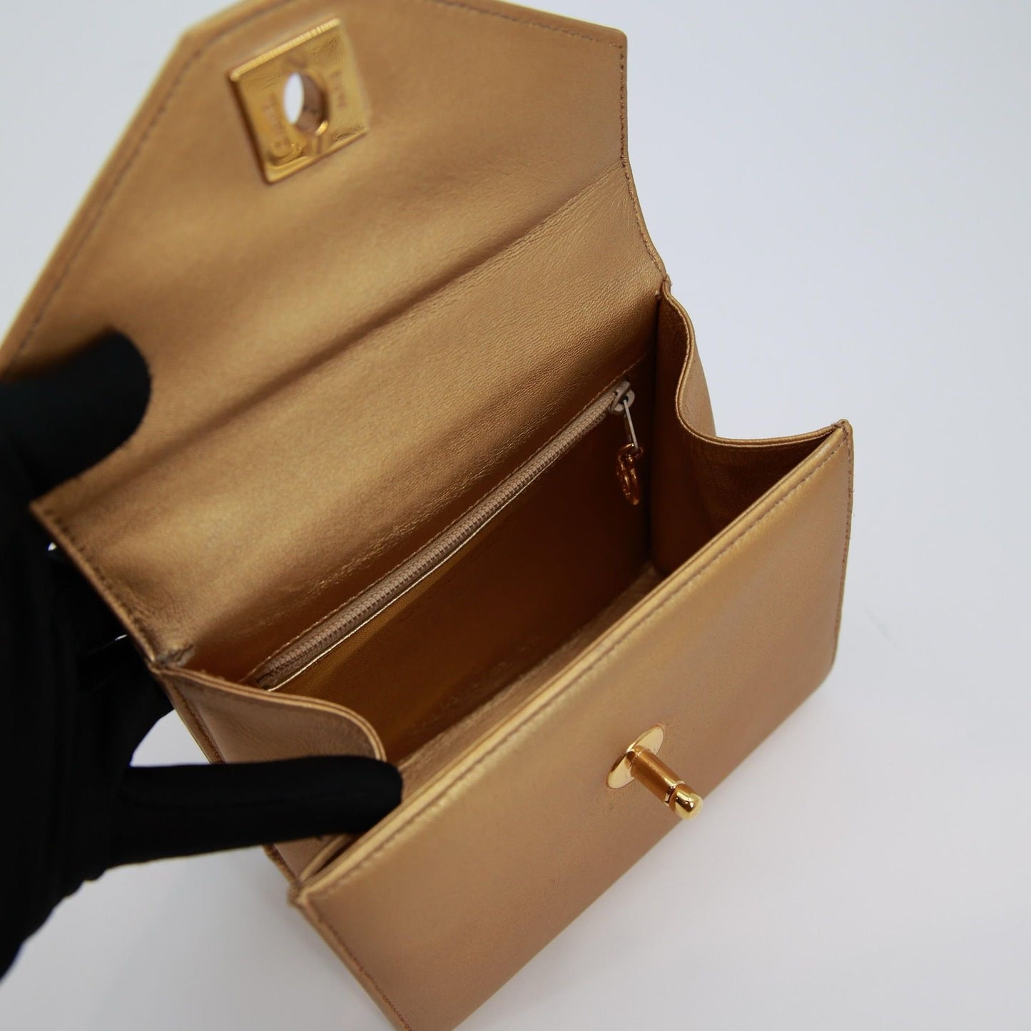 Vintage Chanel Gold Mini Kelly