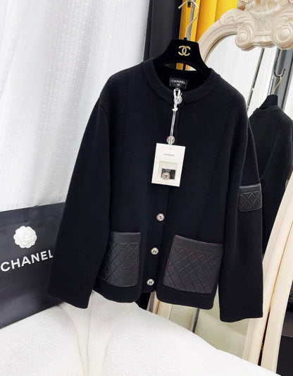 Chanel FALL-WINTER 2024/25 JACKET Cashmere & Lambskin size 36