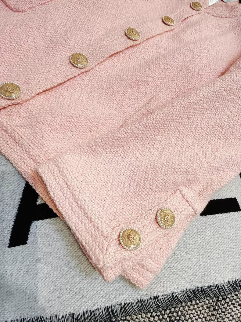Chanel 16C Pink Tweed Jacket