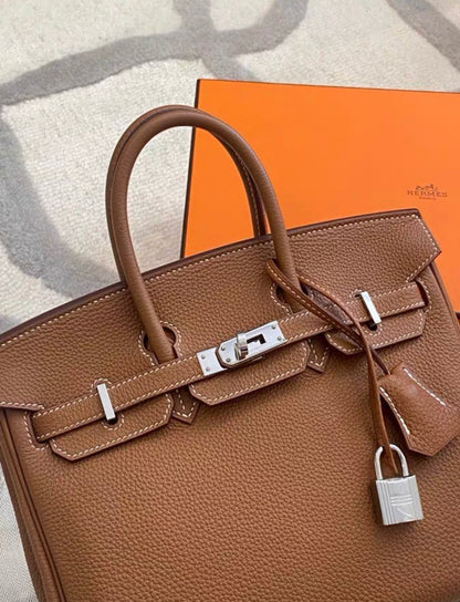 HERMÈS BIRKIN 25 OLD TOGO LEATHER PALLADIUM PHW