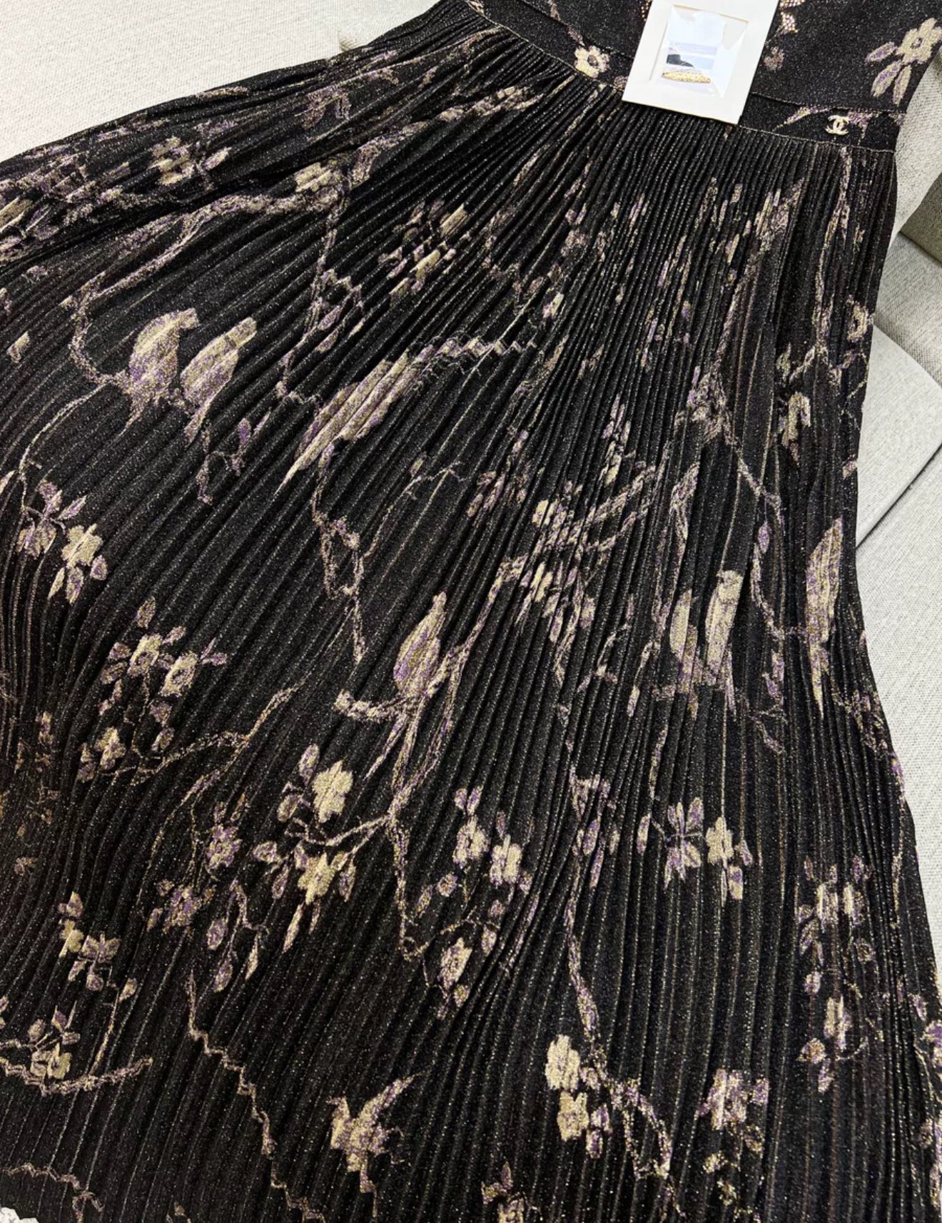 Chanel 25A Black long evening dress