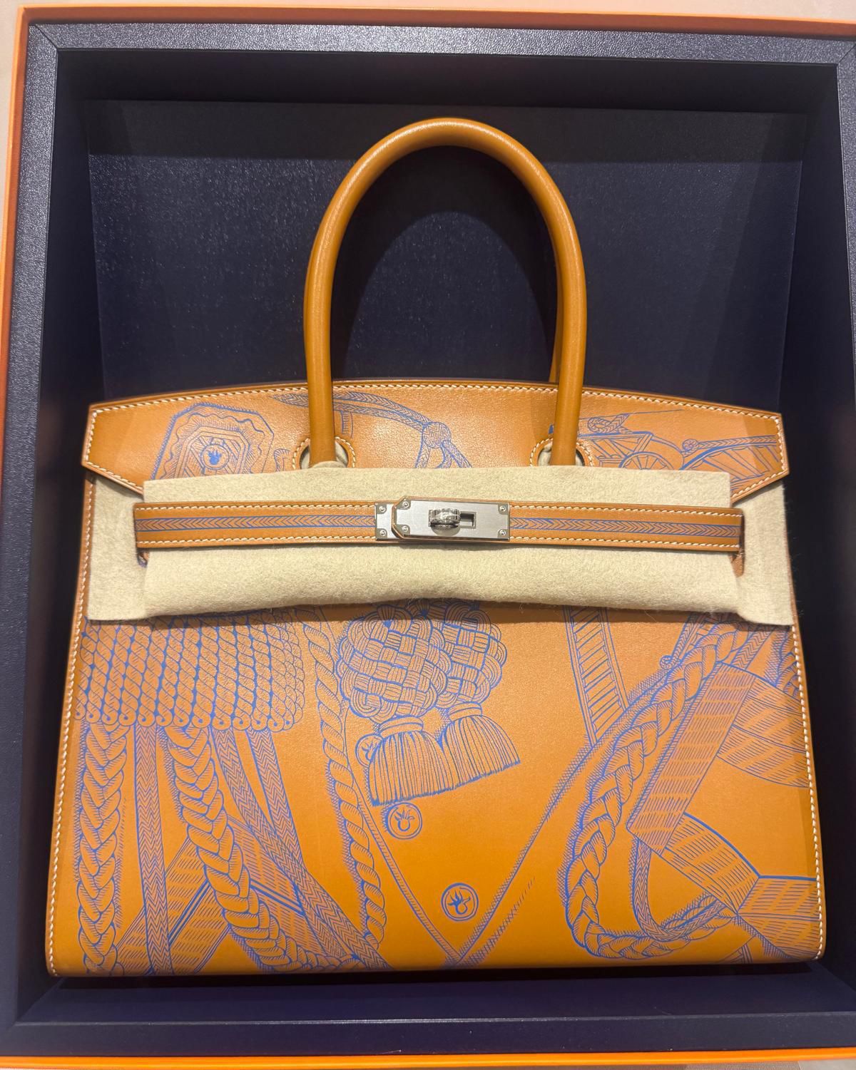 Hermes Birkin 30 Zouave et Dragon Zazibar / Naturel Butler Palladium Hardware