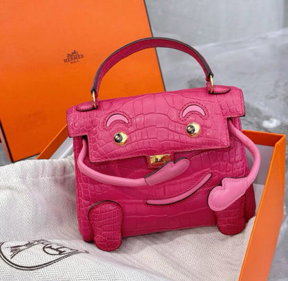 Hermès Kelly Doll Pink Matte Alligator Swift Gold Hardware