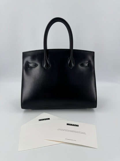 Hermès Birkin Sellier 30 Noir Box Calf with Gold Hardware