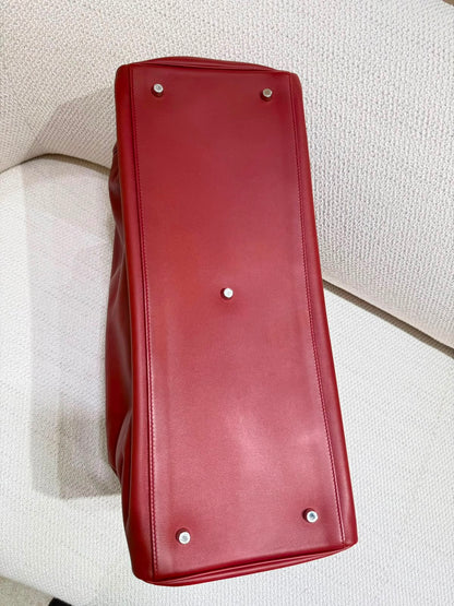 Rare* Hermes Kelly Relax 50cm Rouge H sikkim ck leather palladium hardware