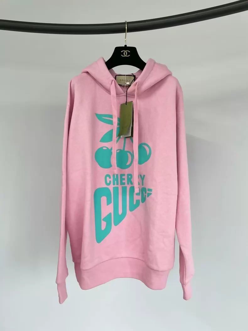 Gucci pink hooded sweatshirt