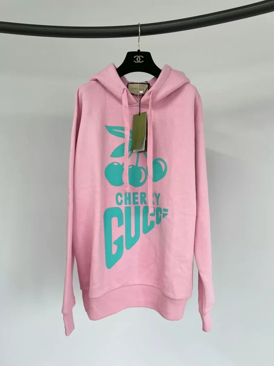 Gucci pink hooded sweatshirt
