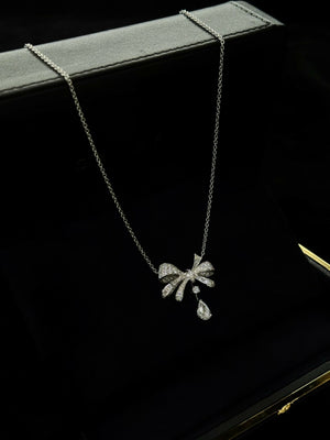 Graff Tilda's Bow Diamond Pendant Necklace