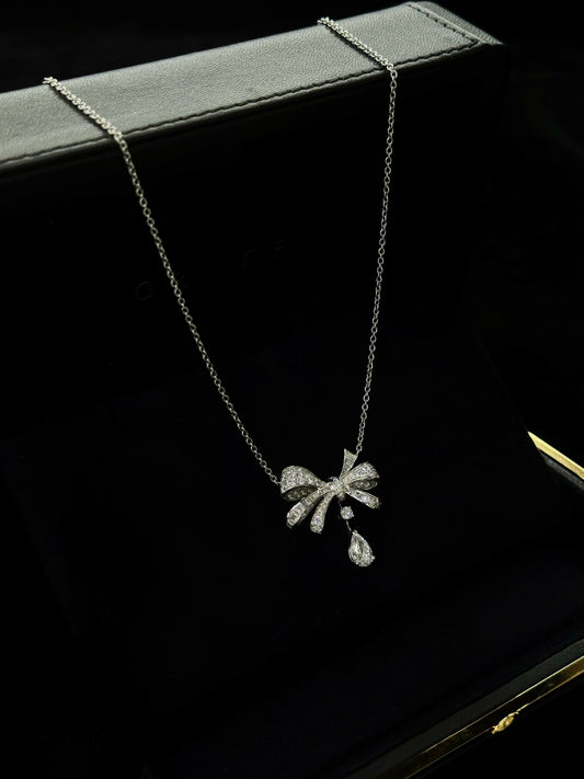 Graff Tilda's Bow Diamond Pendant Necklace