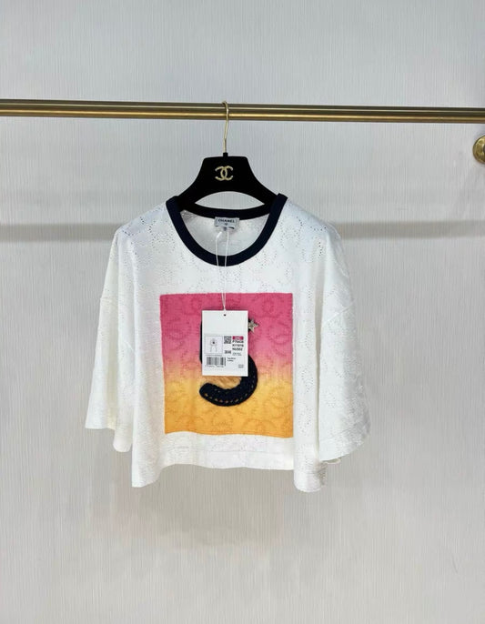 Chanel 24C popular No. 5 double C T-shirt size 38/40 brand new with tag