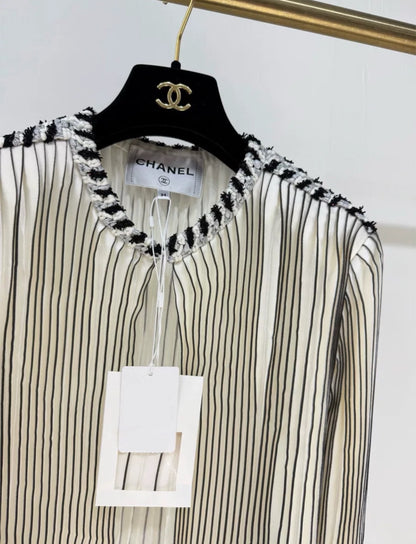 Chanel 24S pleated satin top