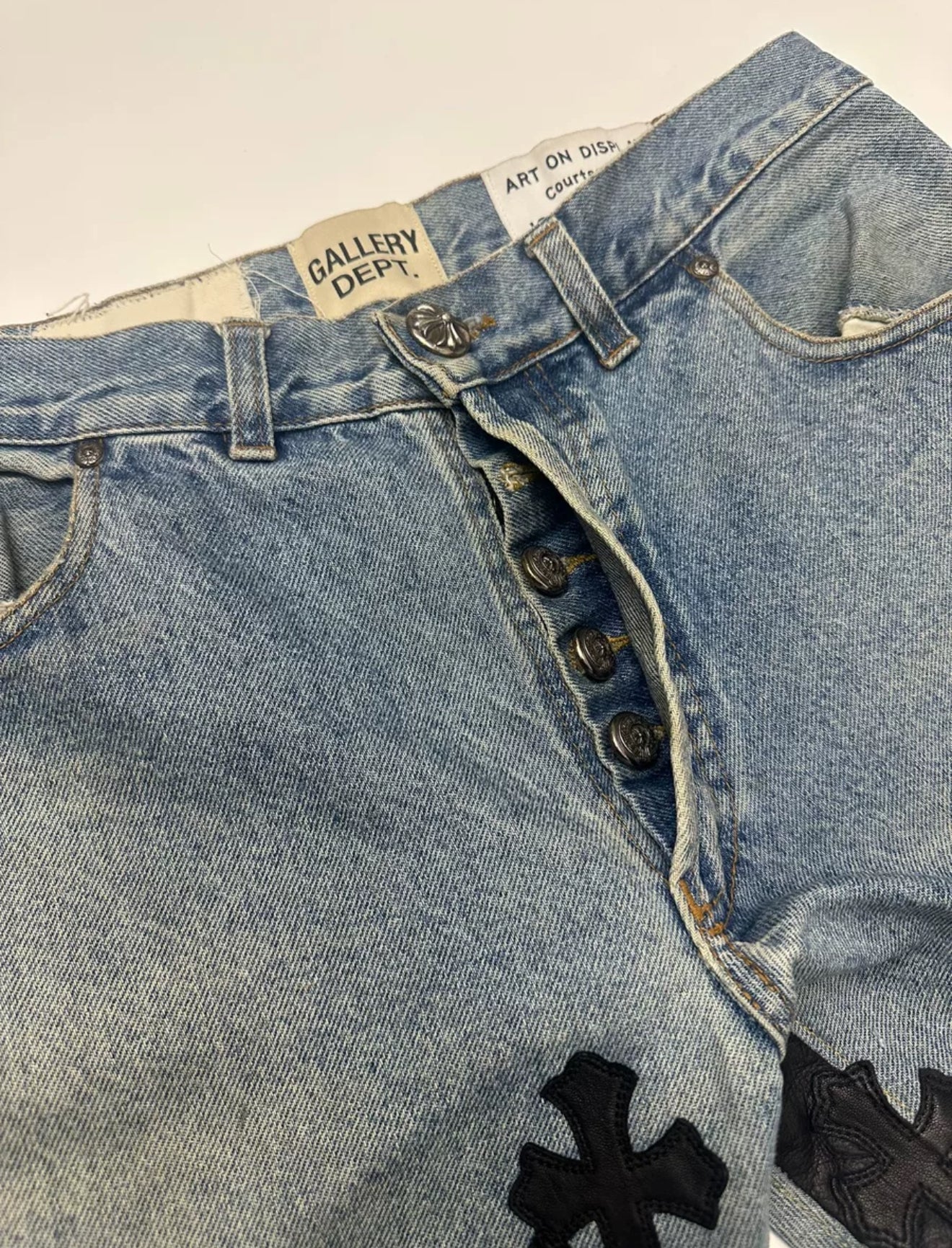 hrome Hearts Gallery Dept Cross Patch Flare Denim Jeans