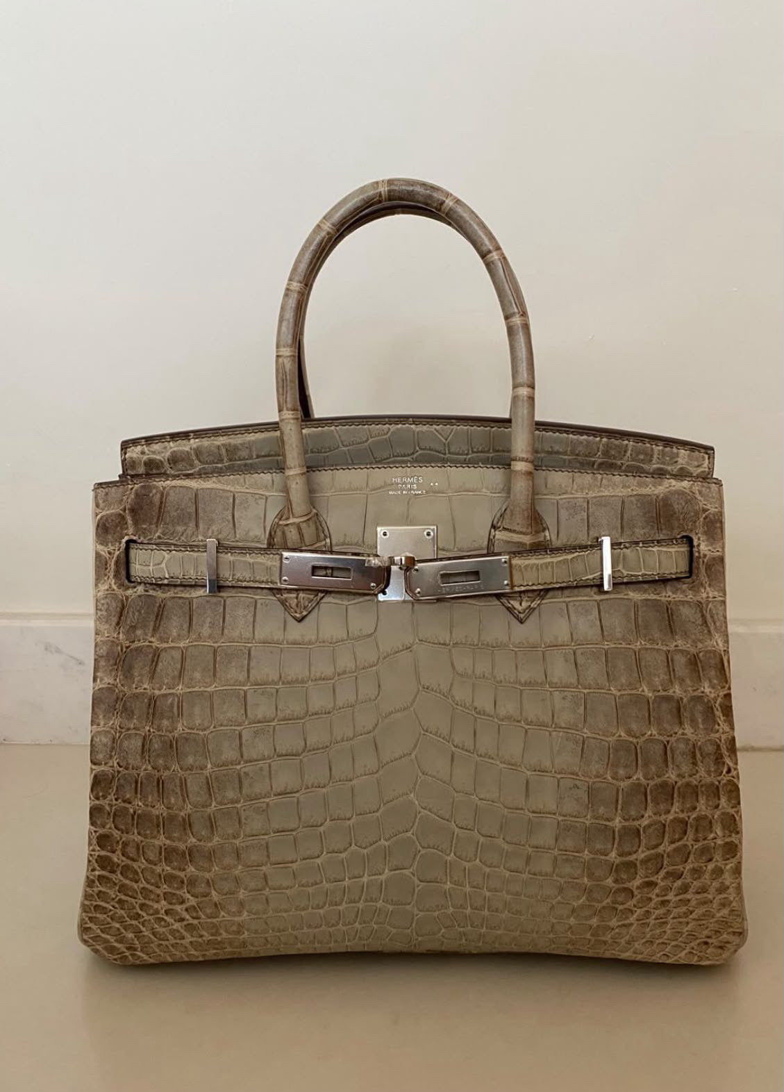 Super rare Hermes Birkin 30 Himalaya Gris Cendre palladium hardware