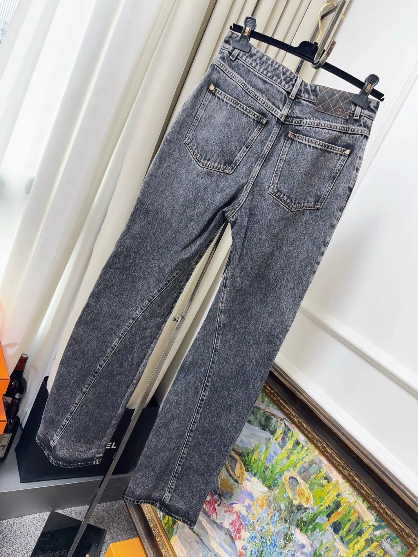 Chanel 23B vintage smoke grey jeans