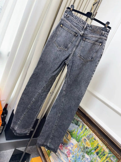 Chanel 23B vintage smoke grey jeans