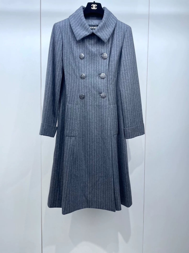 Chanel long wool coat