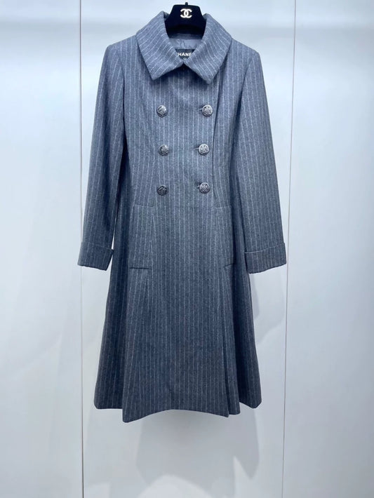 Chanel long wool coat