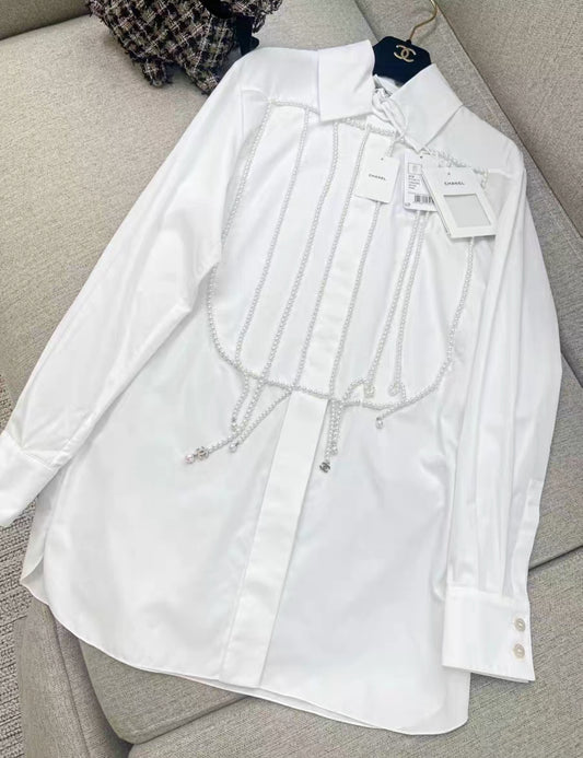 Chanel 21S White tunic shirt