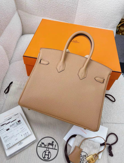 Hermès Birkin 25 Biscuit Togo Gold Hardware Stamp U