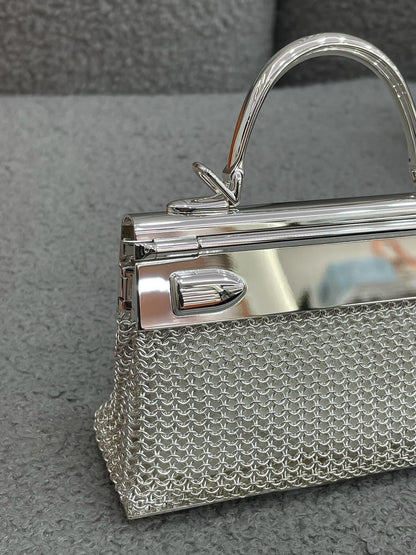 Hermès Kelly Sac Bijou Chaine in Sterling Silver