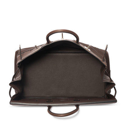 Hermes HAC 50 EN SELLE HAUT À COURROIES Ebene Barenia Faubourg Leather Palladium Hardware