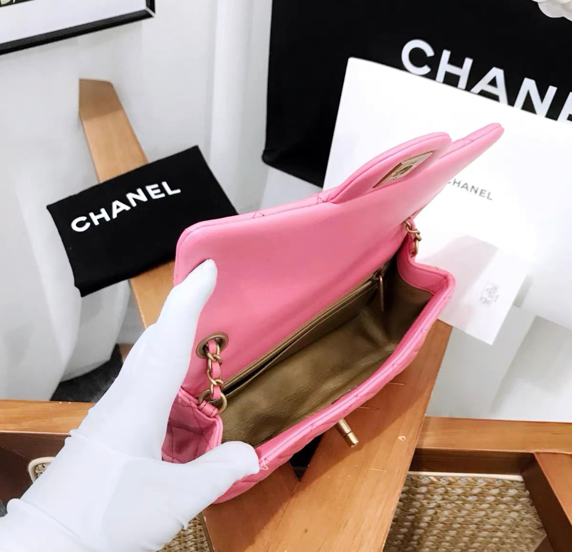 Chanel Pink Mini Rectangular Flap Bag – Wararni.com