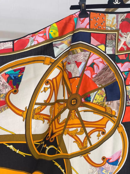 Hermes limited edition silk and cashmere scarf