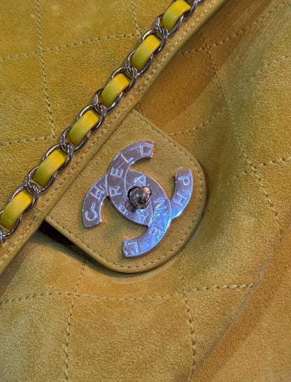 Chanel 2018 large suede leather flap