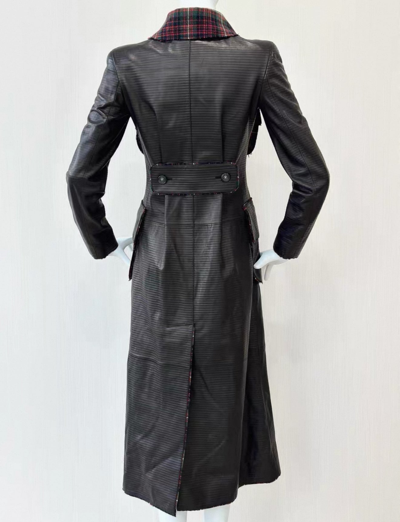 Chanel 13A black Lambskin leather coat