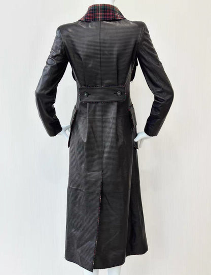 Chanel 13A black Lambskin leather coat