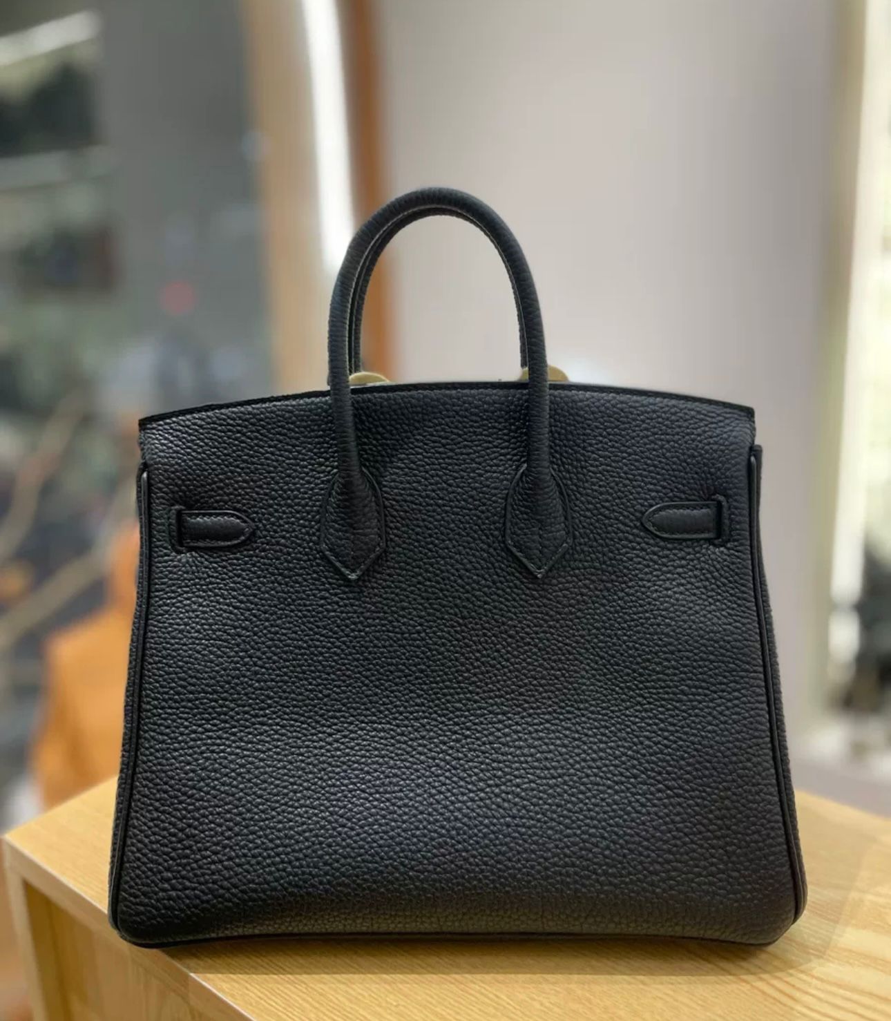 Hermès Birkin 25 Black Togo Leather Palladium Hardware