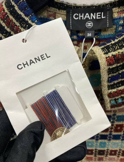 Chanel 19A Turquoise, Red 
Blue Dress